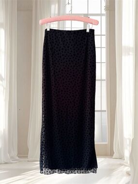 NWOT Urban Social Black Leopard Print  Maxi Skirt Size M